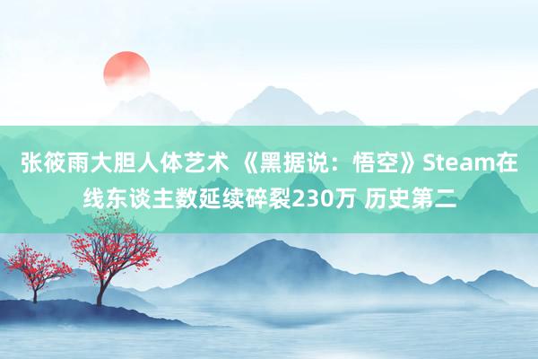 张筱雨大胆人体艺术 《黑据说：悟空》Steam在线东谈主数延续碎裂230万 历史第二