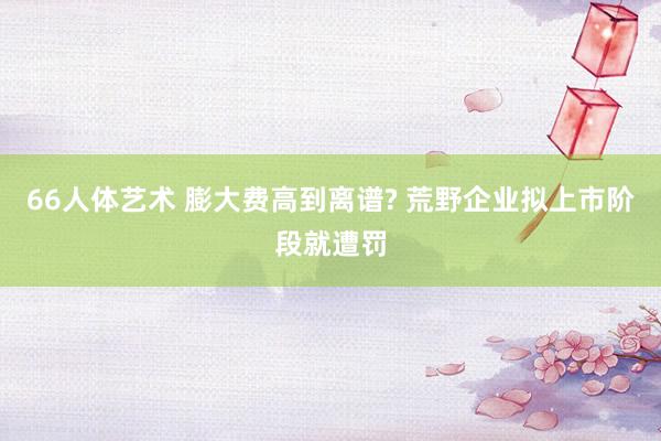66人体艺术 膨大费高到离谱? 荒野企业拟上市阶段就遭罚