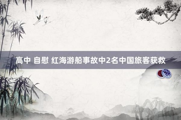 高中 自慰 红海游船事故中2名中国旅客获救